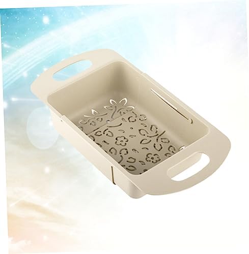 PRETYZOOM Fruit Veggie Washing Bowl Kitchen Sink Colander Strainer Collapsible Design Easy Drainage