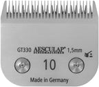 Kerbl GT330 SnapOn Aesculap Shaving Heads, 10 Shaving Heads, 1.5 mm Cutting Length, Pack of 50