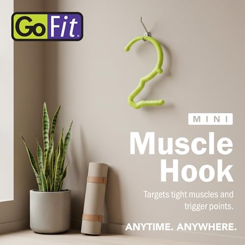 GoFit Muscle Self Massage Hook – Ergonomic Massage Wand for Targeted Muscle Relief, Deep Tissue Trigger Point Therapy, and Myofascial Release
