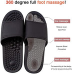Health Foot Massage Slippers Acupressure Point Care Magnet Therapy Promoting Blood Circulation Myofascial Release Trigger Point Acupuncture Relaxation Gifts for Parents(Black,8.5-9)