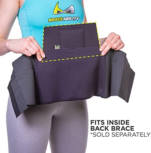 BraceAbility Neoprene Foam Pressure Pad Insert for Back Brace | Soft & Comfortable Lumbar Padding for Low & Mid Back Support and Targeted Pain Relief (One Size)