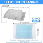 120 Pcs Duster Refills, Electrostatic Disposable Dusters Refills Compatible with Duster, Bulk Heavy Duty Dusters Refill for Blinds Ceiling Fans Furniture Multi-Surface Dusting, Unscented