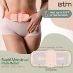 iStim S1 Wireless TENS Unit for Menstrual Relief – Period Pain Relief Device for Period Cramps and Back Pain, TENS Machine with Heat, Rechargeable Drug-Free TENS Massager with Japanese Gel Pads