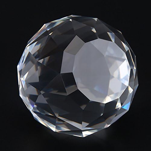 Clear Glass Crystal Ball, 60/80mm Clear Cut Crystal Prisms Glass Ball, Prism Suncatcher, Home Decoration Hotel Decor Hardware Fittings, 6cmM/2.36in