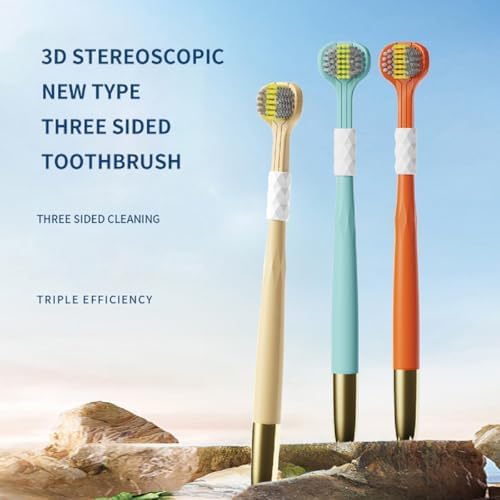 3 Sided Toothbrush Soft bristles high-end Household Package 360 Family Pack Adult Student Clean Tongue Coating Couple Family pac