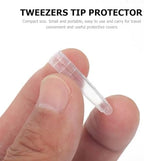 iplusmile 200pcs Tweezers Cover Sleeve Non-Slip Silicone Tip Covers Non-Shown Non-Skid Slip Tips Protector Forceps