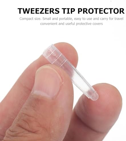 iplusmile 200pcs Tweezers Cover Sleeve Non-Slip Silicone Tip Covers Non-Shown Non-Skid Slip Tips Protector Forceps