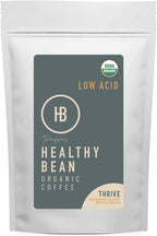 Healthy Bean Coffee Thrive Morning Blend - Whole Bean Low Acid Coffee for Sensitive Stomach, Smooth and Rich Flavor - USDA Organic, Medium Roast Coffee Beans, 11oz
