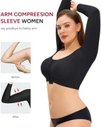 Nebility Arm Compression Sleeve Women Arm Shaper Post Surgery Post Surgery Front Closure Bra
