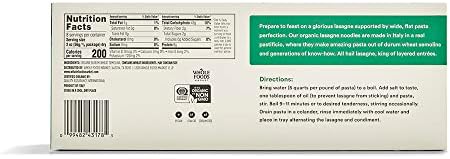 365 by Whole Foods Market, Organic Lasagne, 16 Ounce (Pack of 4)