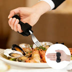 Universal Cuff Adaptive Utensils Holder Elderly Adults Eating Assistance Handicap Utensils Spoon Fork Gripping Strap Eating Hand Cuff Holding Cutlery for Disabled Individuals with Weak Grip