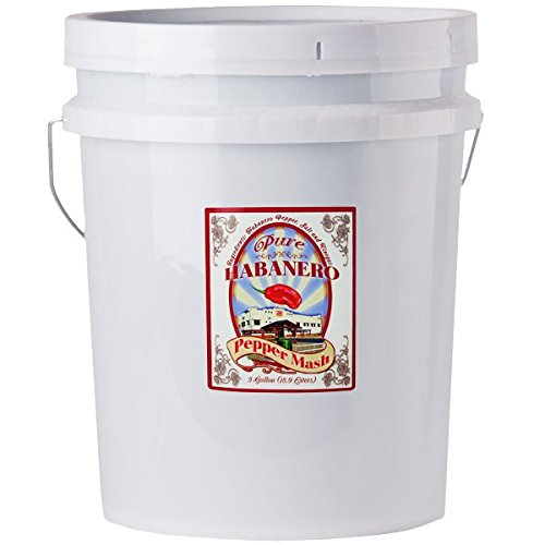 ASS KICKIN' Pure Habanero Pepper Hot Sauce Mash Puree - 5 Gallons - Try if you dare! – Perfect Gourmet Gift for the Hot Sauce Fan - Great for Making Hot Sauce