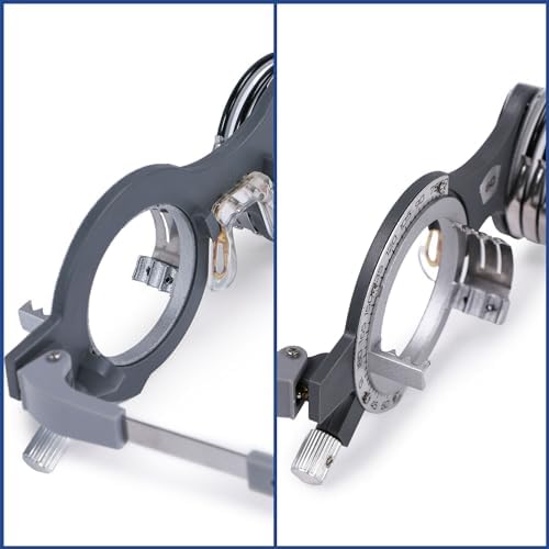 Optical Trial Lens Frame Fixed PD 66mm Optometry Frame with Adjustable Temple Arms - Suitable for Optometrists