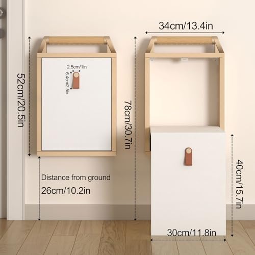 Wall Mounted Shoe Changing Stool Folding Entryway Stool Foldable Shower Bench Invisible Shoe-Changing Stool, Space Saving for Living Room Bedroom Bathroom(Yellow)