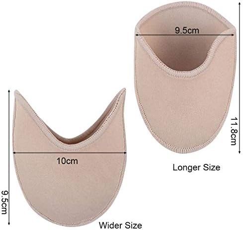 Toe Pouches Pads, 1 Pair Soft Anti-Slip Ballet Dance Pointe Shoes Toe Pads Feet Protector Caps, Forefoot Toe Covers Cushion, Ballet Half Socks Sleeves, Relief Pain for Women Girl Kids Dancer (A)