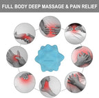 Small Spiky Massage Ball Trigger Point Massage Tool. Solid Bumpy Massager Balls for Deep Tissue Myofascial Release Hand Foot Plantar Fasciitis Pain Relief Knots Acupoint Yoga Fitness. 2.2×2.1in (Blue)