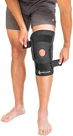 Mueller Hinged Wraparound Knee Brace, Black, Medium/Large