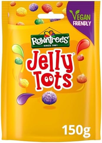 Original Rowntrees Jelly Tots Sweets Bag Pouch Imported From The UK England-Rowntrees Jelly Tots, 150 g ( Pack of 2 )