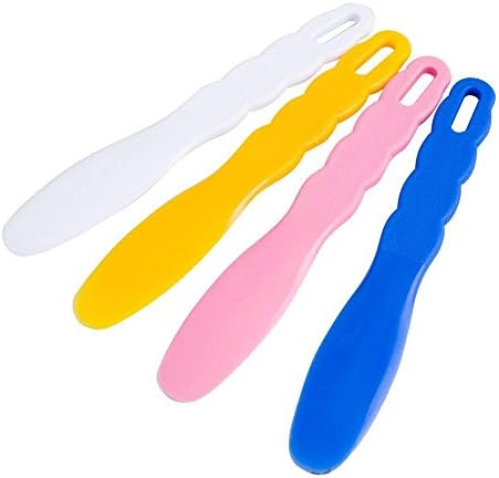 BONEW 6pcs Assorted Dental Lab Plastic Mixing Spatula for Impression Material Alginate