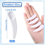 Disposable Cosmetic Spatulas, 100 Pcs Mini Plastic Makeup Scoop Spatula Small Makeup Spatula for Mixing, Sampling, Cream, Mask, Serum, Skin Care (White)