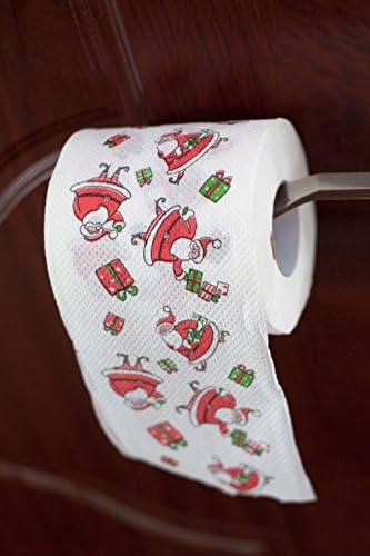 SummitLink 2 Rolls of Merry Christmas Toilet Paper Tissue Napkin Prank Fun Birthday Party Novelty Gift Idea