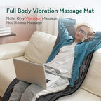 Snailax Massage Mat with Heat, Back Massage Pad for Bed, Chair, 10 Motors Vibrating Massage Mattress Pad with 2 Heating Pads for Back, Full Body Massager