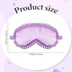 Pure Soft Silk Sleep Mask, Light Blocking Eye Mask with Upgraded Nose Pad, Breathable Blindfold with Elastic Strap, for Women Girls, Includes Travel Pouch, Ideal for Night Sleep, Travel (Purple)