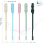 5Pcs 2-in-1 Nasal Hair Cutter, Double Sided Nose Hair Cutter, Portable 360° Rotating Manual Nose Hair Trimmer for Men and Women, Colorful