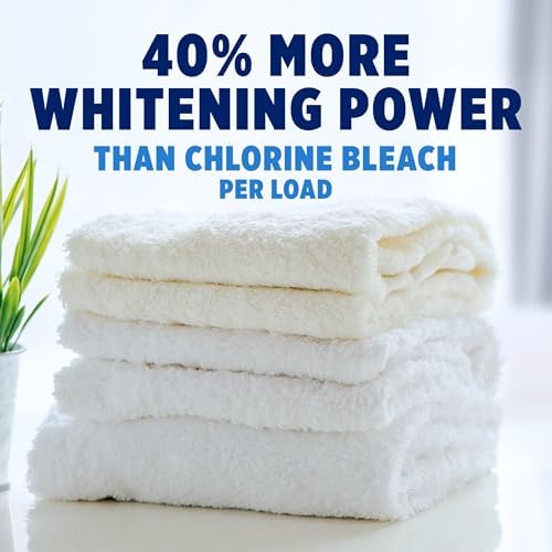 OxiClean White Revive Whitener & Stain Remover Liquid Additive, Water-Activated Oxygen Bleach for Laundry, 45 fl oz