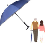 Walking Cane Umbrella, Non-Slip Portable Walking Sticks Umbrella, Windproof Windbreak Multifunction Night Hiking Rainy