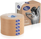 CureTape Classic Beauty Taping Face Tape | 5 Rolls of 0.4 inch Strokes | Hypoallergenic and Safe to Use for Face Taping and Beauty Taping | Reduce Wrinkes & Fine Lines | Instant Face Lift Tape