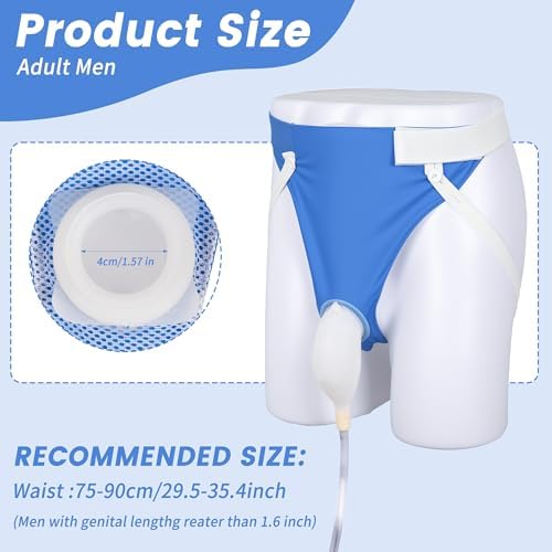 2026 Upgraded Urine Collection Bag, Reusable Condom Catheters with 1000ml & 2000ml Bags, Portable & Comfortable Wearable Urinary Drainage System (Young Men's Version)