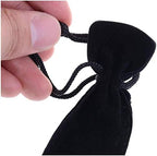 HORNO 20 PCS Velvet Drawstring Pen Pouch Sleeve Holder Single Pen Bag Case Pencil Bag(Black)