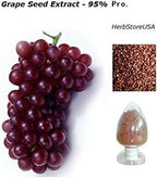 Grape Seed (Europe) Extract Powder Standardized 95% Proanthocyanidins OPC (100 Grams (3.52 oz)) Europe Grown GMO Free Non-Irradiated