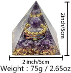 Natural Mineral Crystal Pyramid Energy Healing Meditation Aid Feng Shui Protection Home Decor Versatile Gift Option(2inch Pyramid Amethyst)
