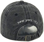 New York Hat Embroidery Baseball Cap Vintage Adjustable Strapback for Men Women Black