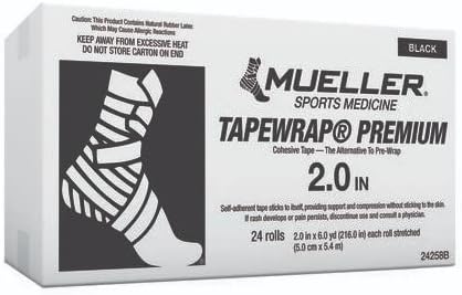 Mueller TapeWrap Premium Black - 7.6cm x 5.4m