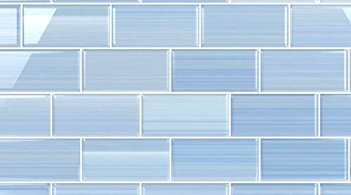 Big Blue Glass Tile Perfect for Kitchen Backsplashes and Showers, Sample