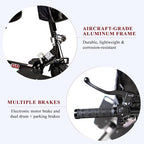 SNAPnGO Three Wheel Portable Mobility Adult Scooter - Aircraft-Grade Aluminum Frame for Top Speeds of 5mph and 13-Mile Range - Folding Feature, 250W Motor, Quick Charge 36V Lightweight Battery