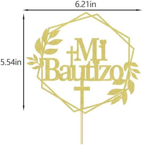 Mi Bautizo Cake Topper Mi Confirmacion/First Holy Communion Baby's 1st Birthday Baptism Religious God Bless Cake Decorations Supplies