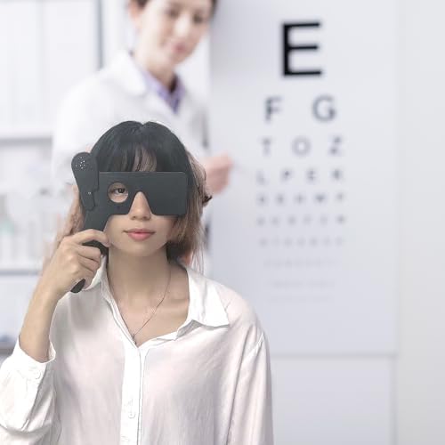 2 Pack Ophthalmic Eye Occluder for Ophthalmologists, Optometrists and Orthoptists Eye Exam Tool (Black)