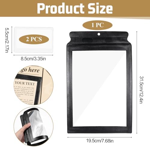 3X Magnifying Glass for Reading, 3 Pcs Full Page Magnifying Sheet Lightweight Book Magnifier Handheld Plastic Fresnel Lens for Seniors and Low Vision Reading Maps Books Magazines Newspaper (2 Sizes)