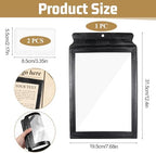 3X Magnifying Glass for Reading, 3 Pcs Full Page Magnifying Sheet Lightweight Book Magnifier Handheld Plastic Fresnel Lens for Seniors and Low Vision Reading Maps Books Magazines Newspaper (2 Sizes)