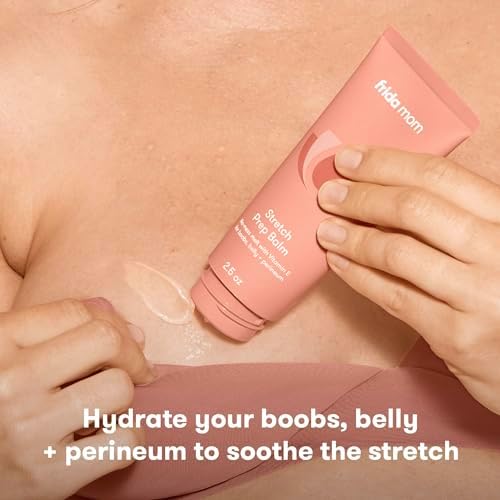 Frida Mom Stretch Mark Cream, Moisturizing Lotion for Stretch Marks and Perineal Massges with Vitamin E, 2.5oz