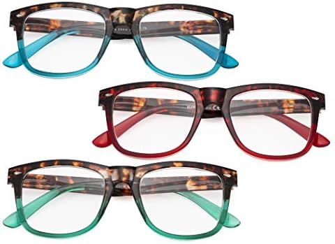 Eyekepper Ladies Reading Glasses - 3 Pack Large Lens Stylish Readers for Women +2.50
