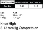 Cherokee Women's 10-15mmHg Compression Socks – Fun Print Knee Highs with Light Support, Soft Feel - PRINTSUPPORT