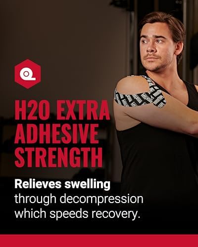 RockTape Extra Sticky Kinesiology Tape - Athletic Tape for Muscle Pain Relief, Injury Recovery - Microscopic Skin Lifting & Decompression - Sweat & Water Resistant