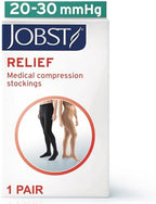 Jobst Relief Medical Legwear Compression Stockings, Knee High, Closed Toe, Beige, 20-30 mmhg, X-Large