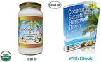 Coconut Country Living's Extra Virgin Coconut Oil in Glass Jar- Cold Pressed, Unrefined organic Superfood for Hair, Skin, Beauty, Cooking - Keto & Paleo Diet Friendly - 33.81 oz