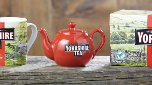 Yorkshire Tea, Red, Black Tea, Pillow Tea Bags, 160 Count (Pack of 1), Refreshing, Satisfying, and Strong, Classic British Breakfast Blend, Caffeinated, Enjoy Hot or Iced, 160 Teabags